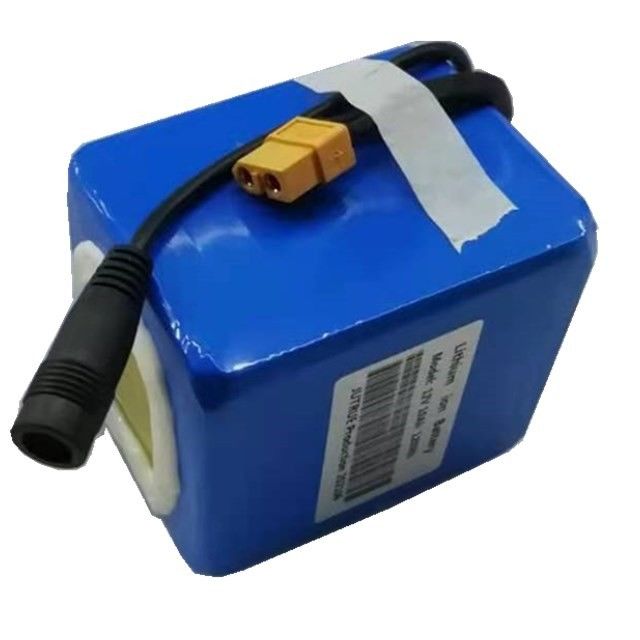 Baterai lithium 12 volt 10ah 18650 3 sel dalam seri dengan colokan XT60