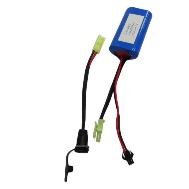 Custom 18650 Li-ion Battery Pack 2Cells In Series With Barrel Connector DC5521 Wanita
