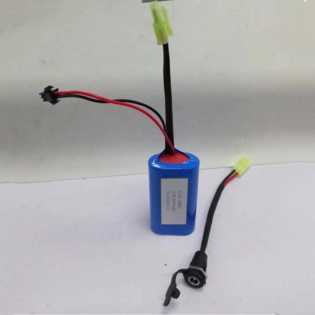 Custom 18650 Li-ion Battery Pack 2Cells In Series With Barrel Connector DC5521 Wanita