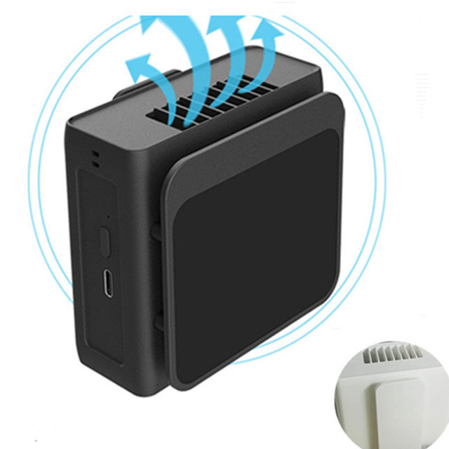 Multi fungsi penggemar sabuk pribadi menggantung di leher pinggang klip kipas built-in 5000mAh baterai 5V USB portable wearable kipas