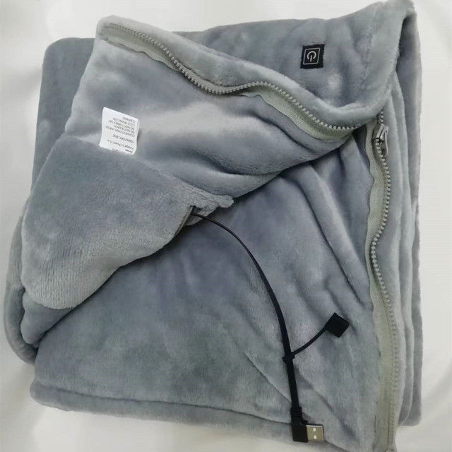 Selimut Inframerah Dipanaskan Tegangan Rendah 80 X 150cm Sprei Aman Dipanaskan Dengan USB