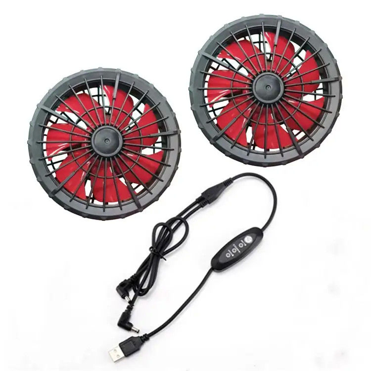 Diameter Luar 105mm 7 Rotary Vane Jacket Cooling Fan Untuk Pakaian Outdoor