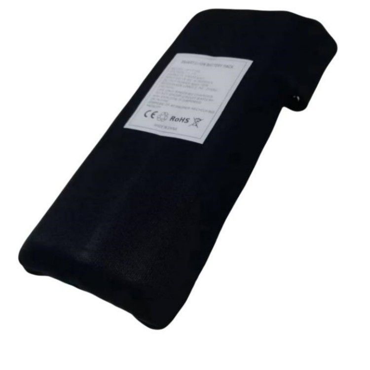 Pakaian 12V 10Ah Baterai 11.1V Kain Hitam Dibungkus Dengan DC Charging Plug Untuk Jaket Pemanas