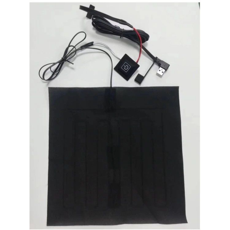 Pakaian Custom Padding Pemanas 24*24cm Untuk Bantal Pemanas 5V Dengan USB Bend Head