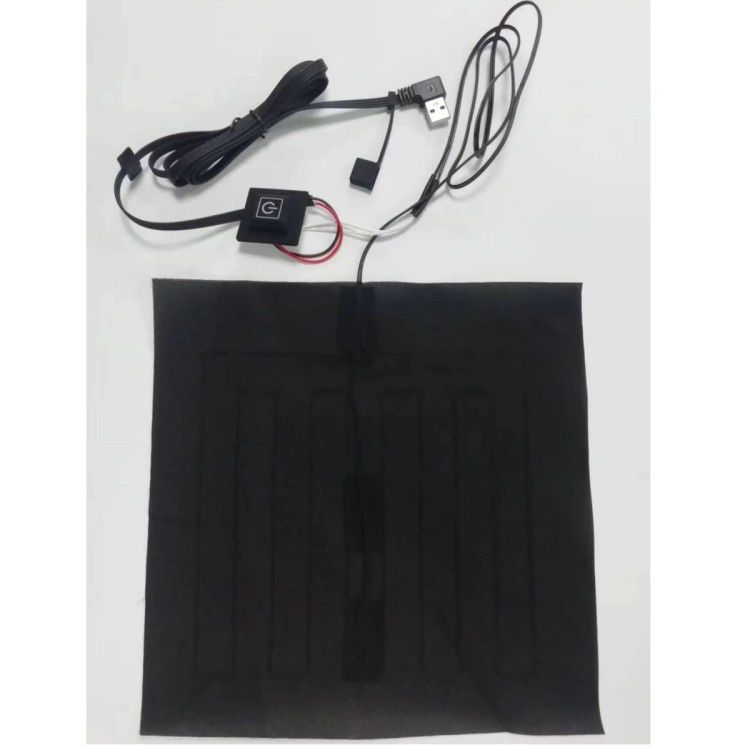 Pakaian Custom Padding Pemanas 24*24cm Untuk Bantal Pemanas 5V Dengan USB Bend Head