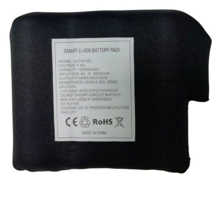 Pakaian Renang Hitam Dibungkus 7,4 V 10000mah Baterai 21700 2S2P Untuk Pakaian Panas
