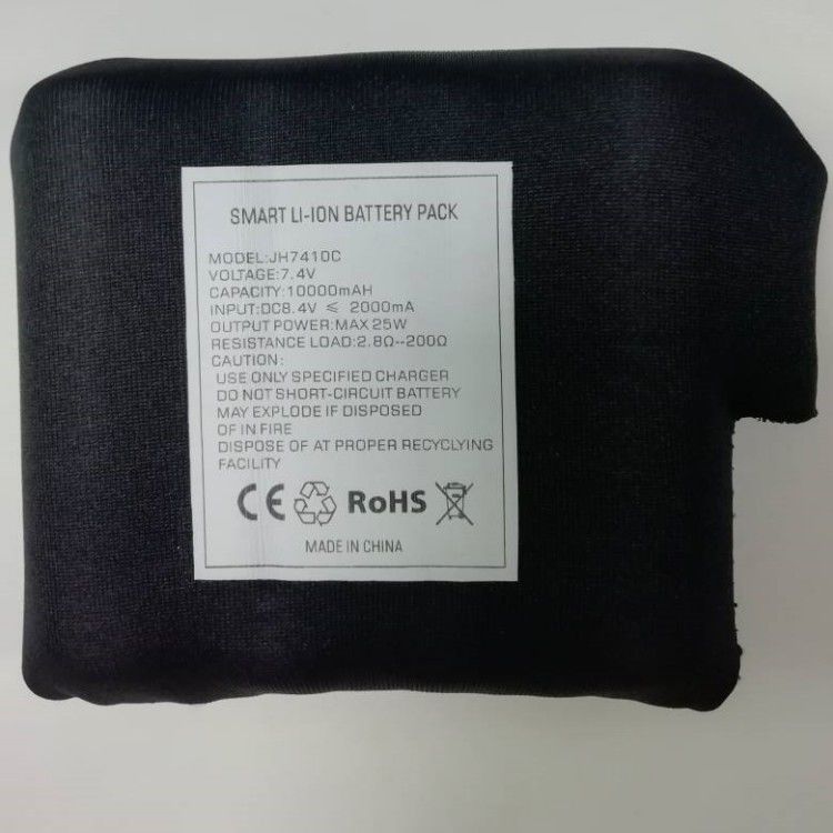 Pakaian Renang Hitam Dibungkus 7,4 V 10000mah Baterai 21700 2S2P Untuk Pakaian Panas
