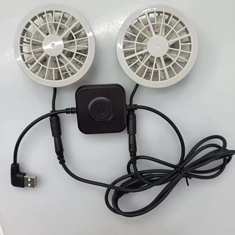 Jepang Brushless Motor AC Vest Fan kecil Dua kipas dalam satu ringan
