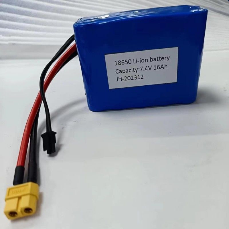Paket Baterai Khusus 7.4V 16Ah 2S5P 18650 Sel 3200mAh BMS 25A Dengan Colokan Pengisian MX3.0