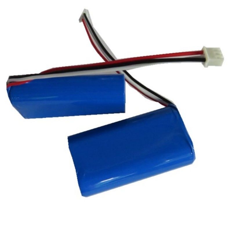 7.4V 2600mAh 18650 Cell Battery Pack Dengan 3 Lead Dan 3-Pin Contact Untuk Mesin Pos