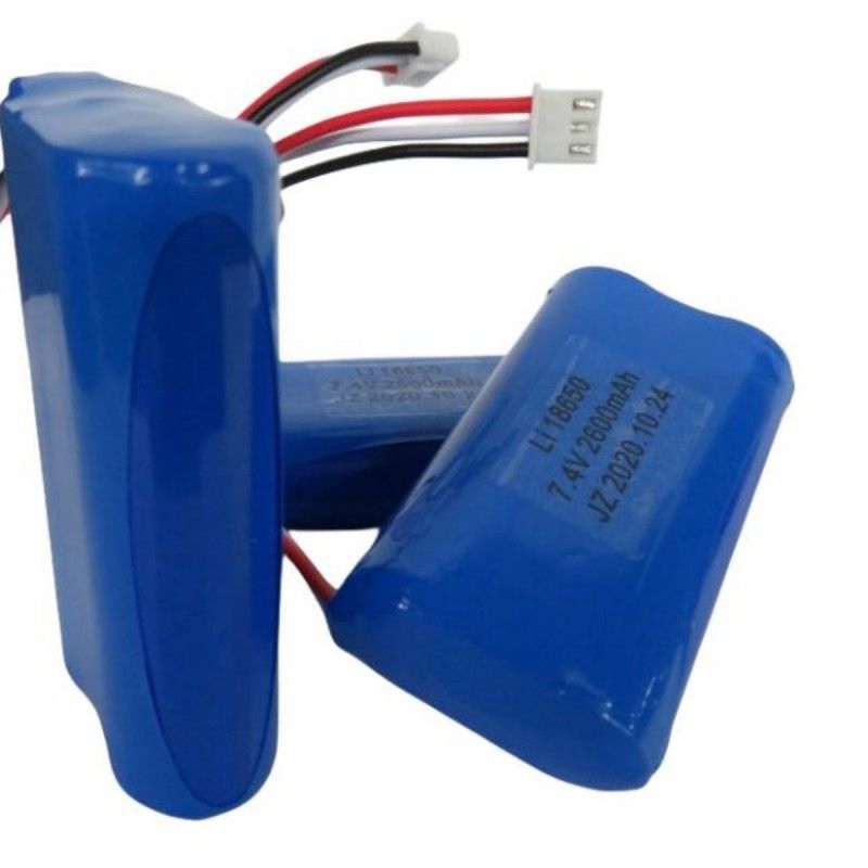 7.4V 2600mAh 18650 Cell Battery Pack Dengan 3 Lead Dan 3-Pin Contact Untuk Mesin Pos