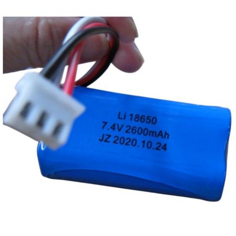 7.4V 2600mAh 18650 Cell Battery Pack Dengan 3 Lead Dan 3-Pin Contact Untuk Mesin Pos