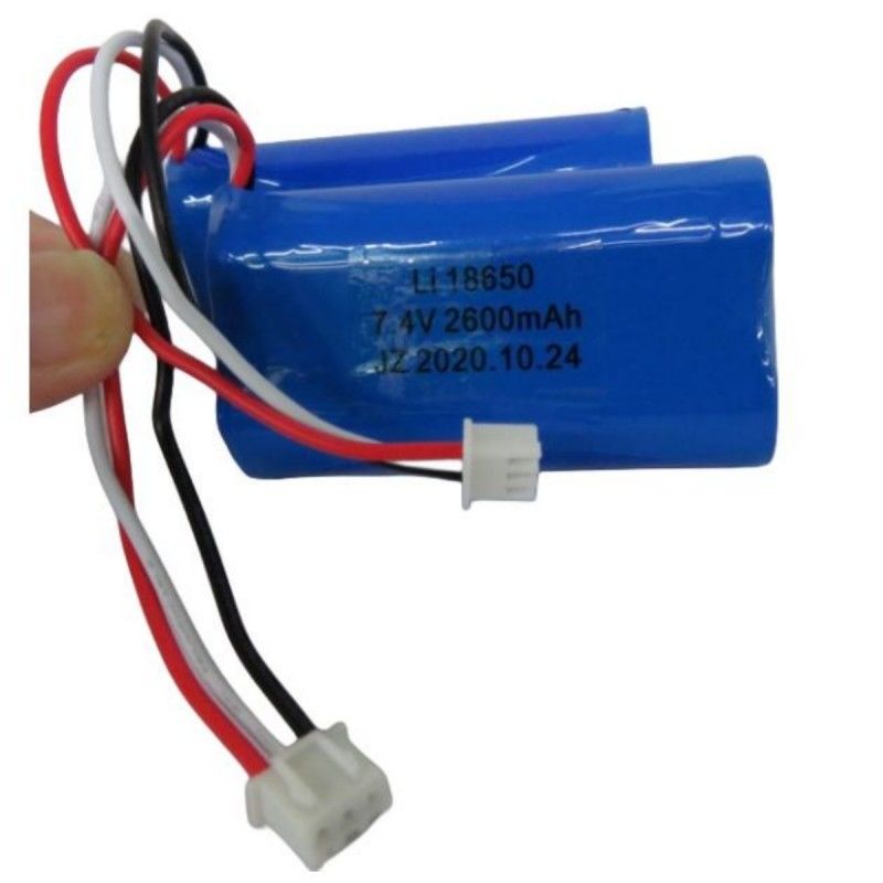 7.4V 2600mAh 18650 Cell Battery Pack Dengan 3 Lead Dan 3-Pin Contact Untuk Mesin Pos