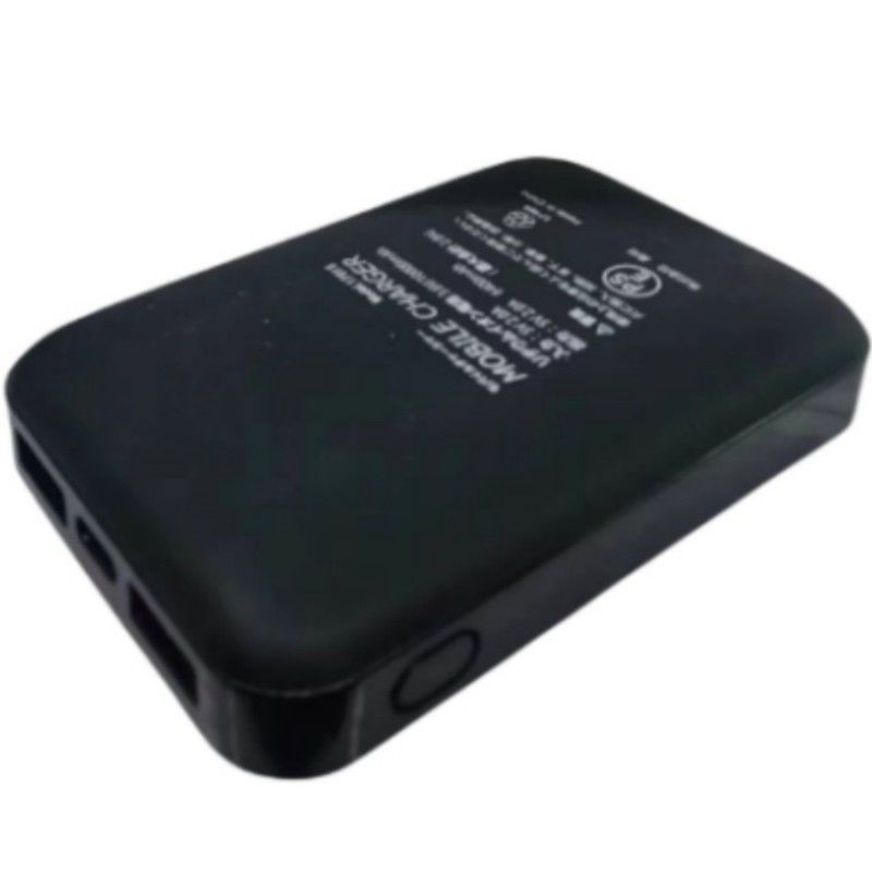 5V 2A USB 10000 Mah Powerbank Dual USB Port Baterai Hitam Power Bank