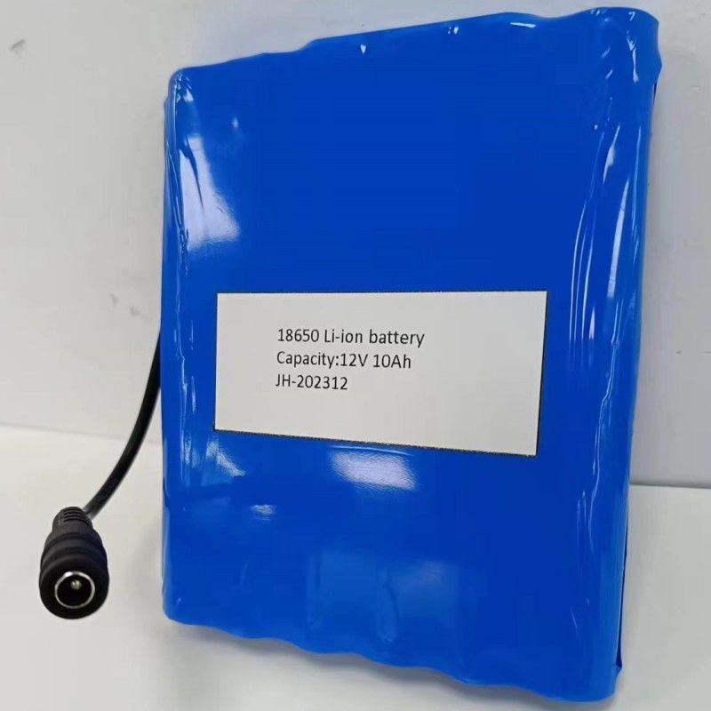 Paket baterai datar 12V 10Ah 18650 Baterai lithium 3s4p Dengan DC Plug Wanita Untuk PVC Heating Pad