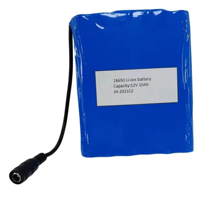 Paket baterai datar 12V 10Ah 18650 Baterai lithium 3s4p Dengan DC Plug Wanita Untuk PVC Heating Pad