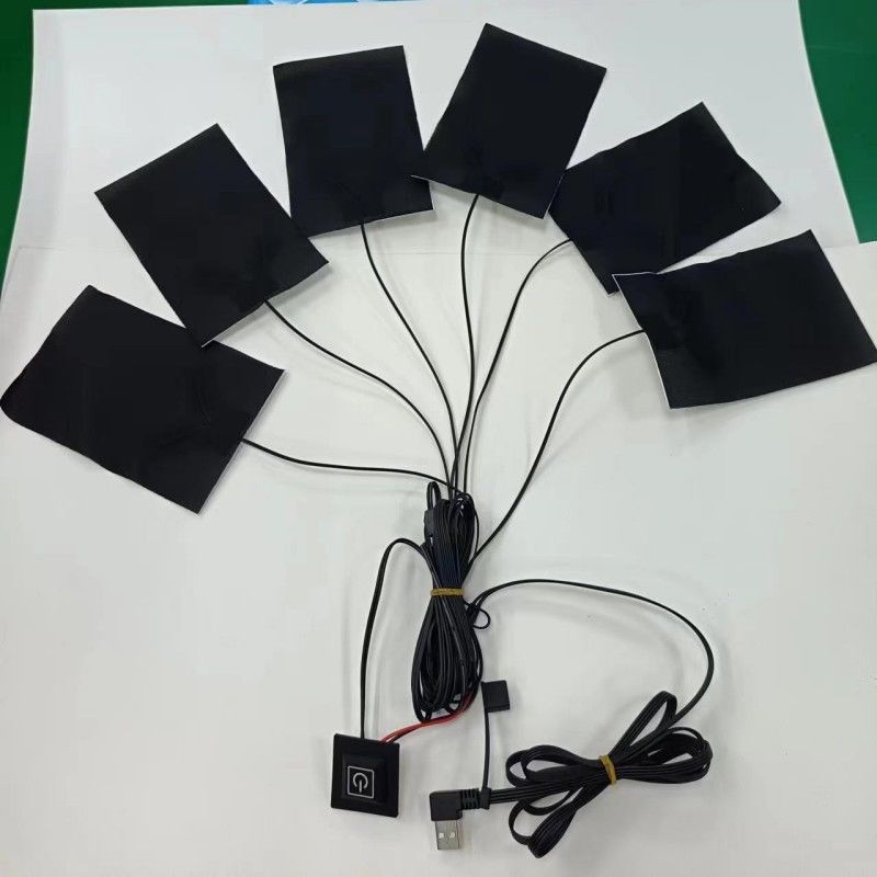 6 In 1 Pakaian Papan Pemanas 10x15cm Panjang Kabel 1M Max Suhu 50 derajat
