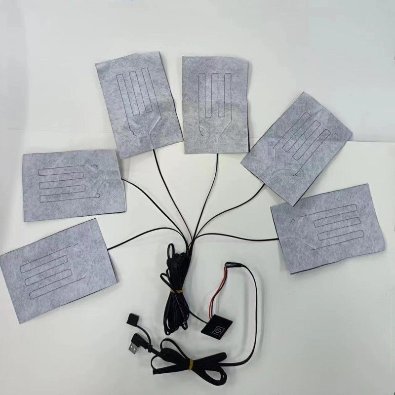 6 In 1 Pakaian Papan Pemanas 10x15cm Panjang Kabel 1M Max Suhu 50 derajat