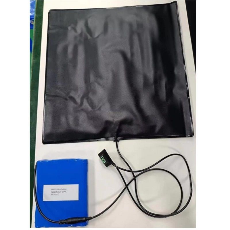 Custom 12V 10Ah Battery Heating Pads Set PVC Pad 35x35cm Untuk Pizza Delivery Bag