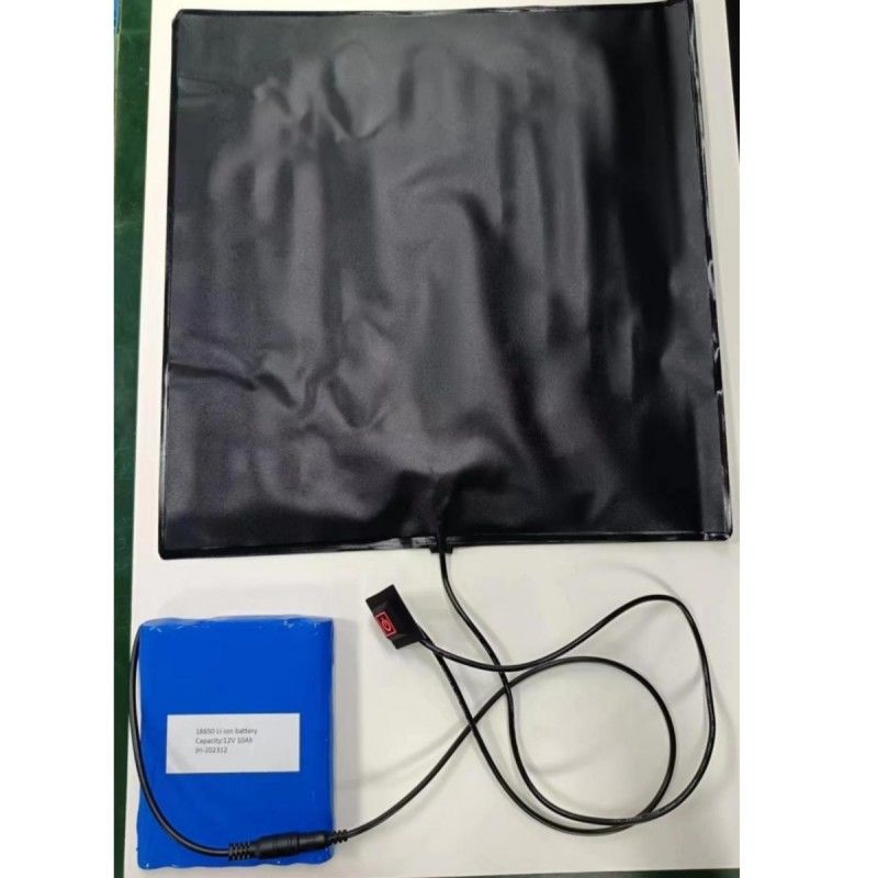 Pengiriman Makanan Panas PVC Heating Pad 12V 10Ah Baterai Powered Heating Pad Ukuran 30x30cm