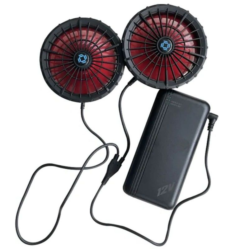 AC jaket pendingin kipas baterai 12v 20000mAh Kecepatan tinggi 10 jam waktu kerja