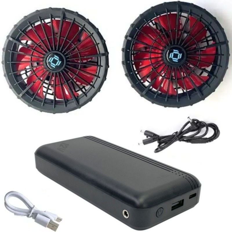 AC jaket pendingin kipas baterai 12v 20000mAh Kecepatan tinggi 10 jam waktu kerja