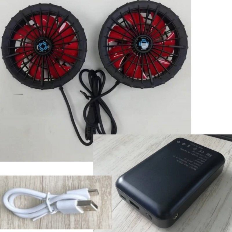 Pakaian Kerja Jaket Pendingin Kipas Baterai Set 12V 10000mAh Dengan Motor Brushless Cina