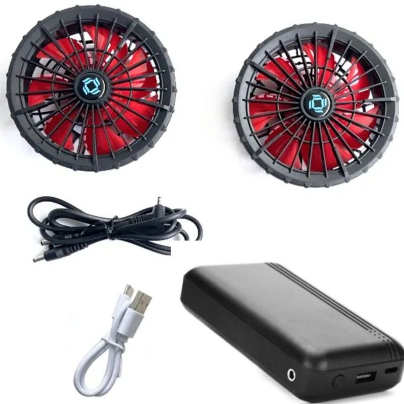 Pakaian Kerja Jaket Pendingin Kipas Baterai Set 12V 10000mAh Dengan Motor Brushless Cina