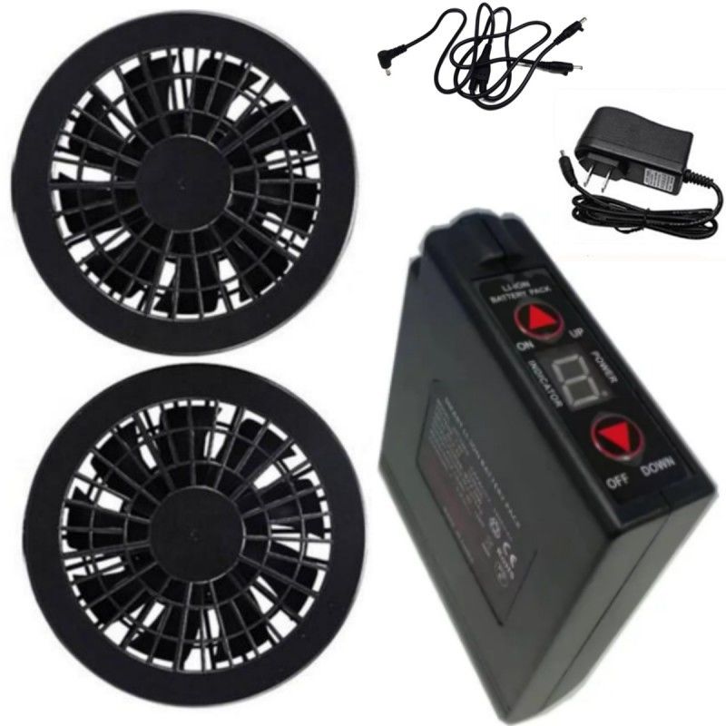 7.2V Jacket Cooling Fan Battery Set 4400mAh Dengan Pengecas Untuk Pakaian Kerja Musim Panas