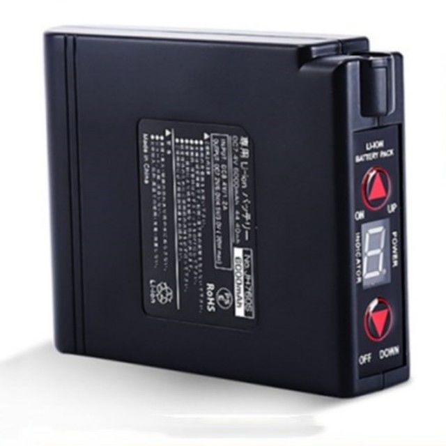 KC 7.4V 5200mAh Pakaian Pemanas Baterai Fan Jacket Baterai Dengan ON / OFF Switch Up And Down Kontrol Suhu