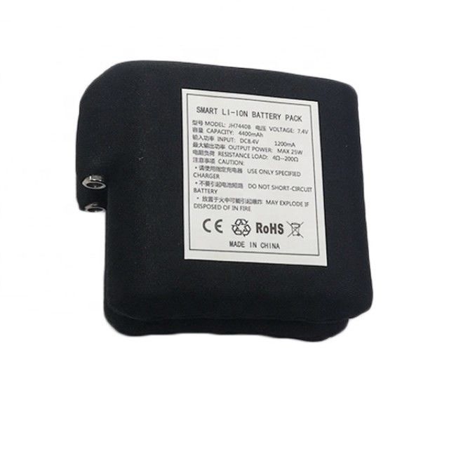 Baterai yang dibungkus kain hitam 7.4V 4400mAh 5200mAh 6400mAh 7000mAh Baterai untuk rompi pemanasan