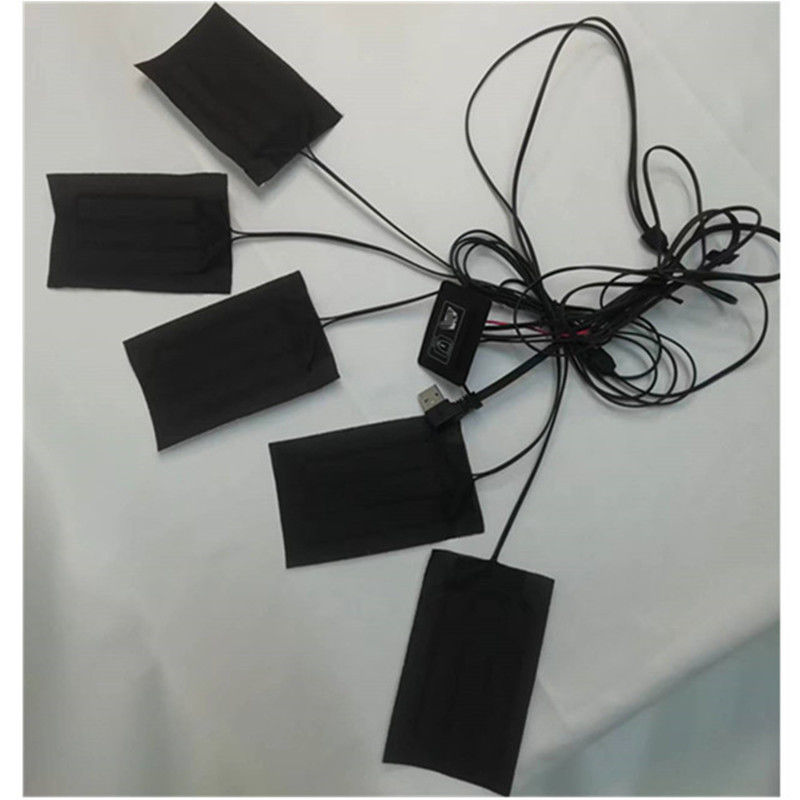 Selimut Pakaian Pemanasan Pad 5pcs masing-masing 7x11cm 5 In One 5V USB Panas Pad Untuk Vest