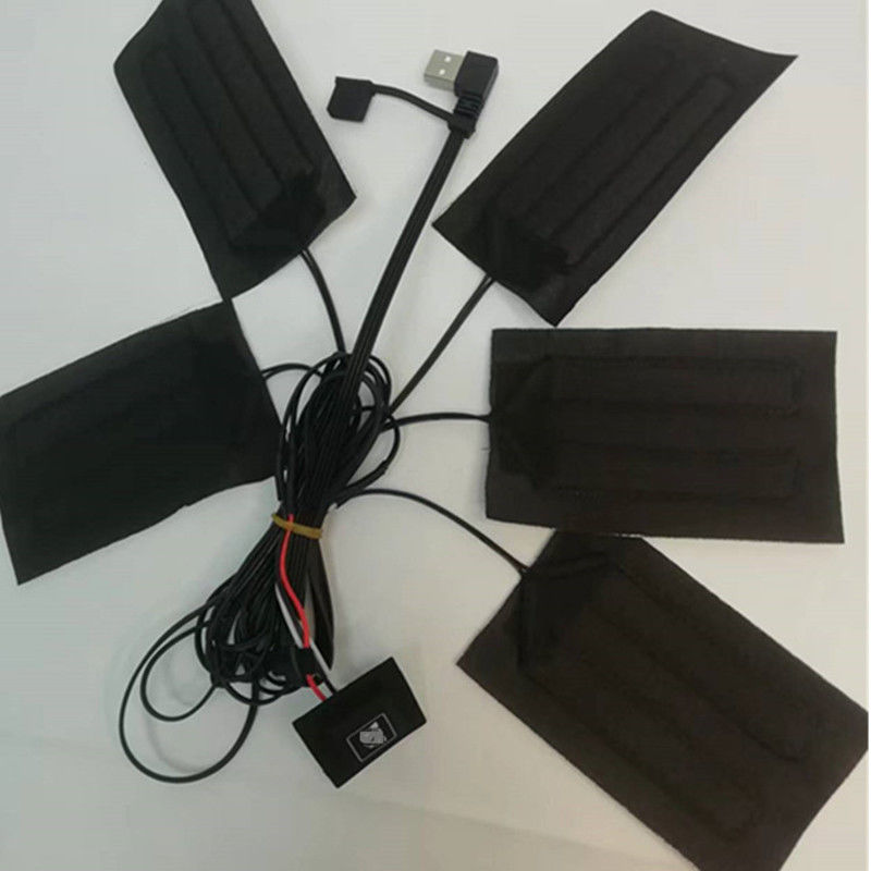 Selimut Pakaian Pemanasan Pad 5pcs masing-masing 7x11cm 5 In One 5V USB Panas Pad Untuk Vest