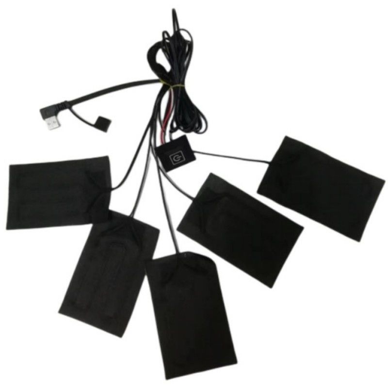Selimut Pakaian Pemanasan Pad 5pcs masing-masing 7x11cm 5 In One 5V USB Panas Pad Untuk Vest