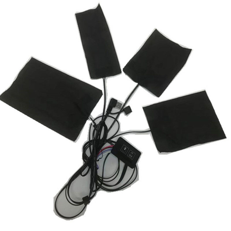 4 In One Pakaian Panas Pad Dua Switch Button Pisah Zona Pemanasan Untuk Pakaian Musim Dingin