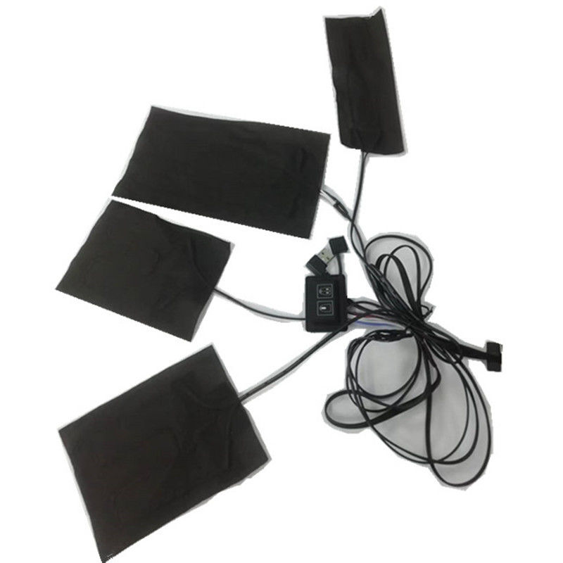 Jaket Panas Pad 4pads 4 In 1 InfraMerah Jauh 5V USB Heating Sheet Untuk Pakaian