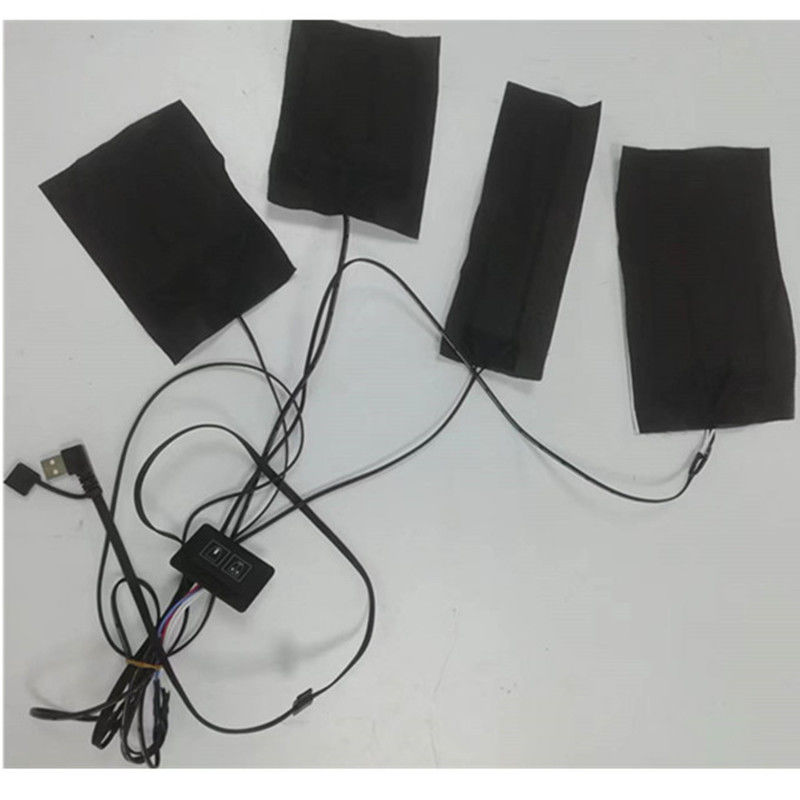 4 In One Pakaian Panas Pad Dua Switch Button Pisah Zona Pemanasan Untuk Pakaian Musim Dingin