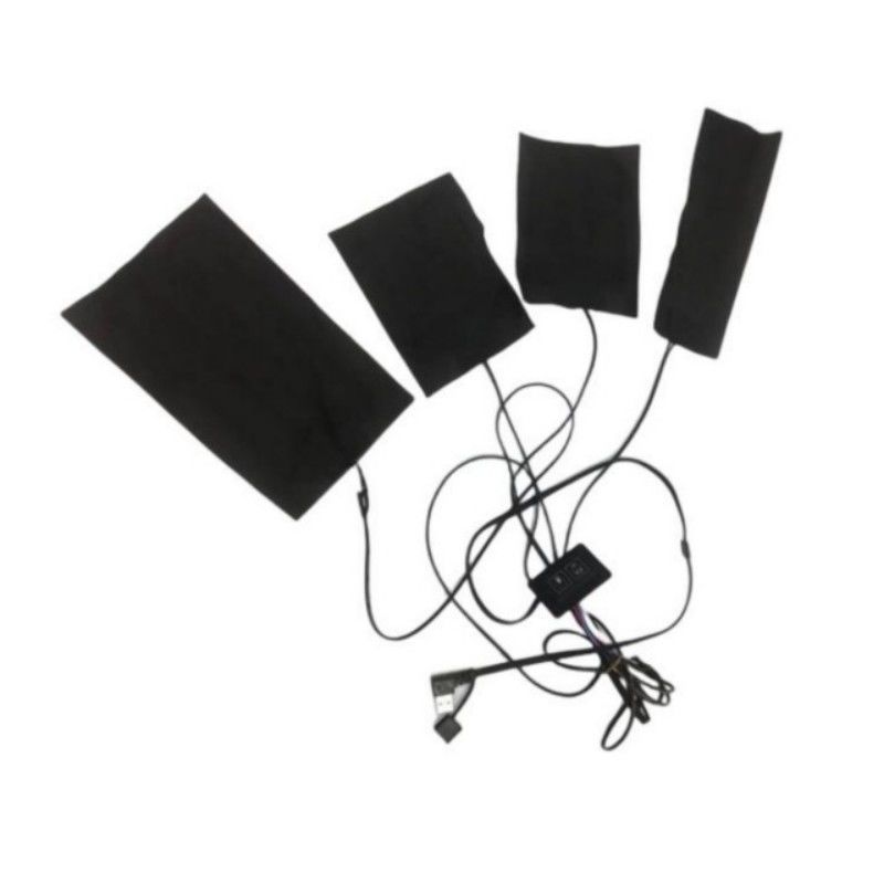 Jaket Panas Pad 4pads 4 In 1 InfraMerah Jauh 5V USB Heating Sheet Untuk Pakaian