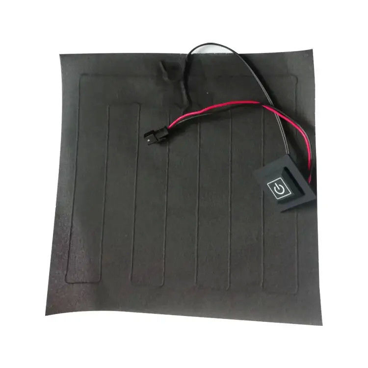 Custom Clothing Heating Pad Ukuran 20x20cm 3.7V Dengan SM 2Pin Plug