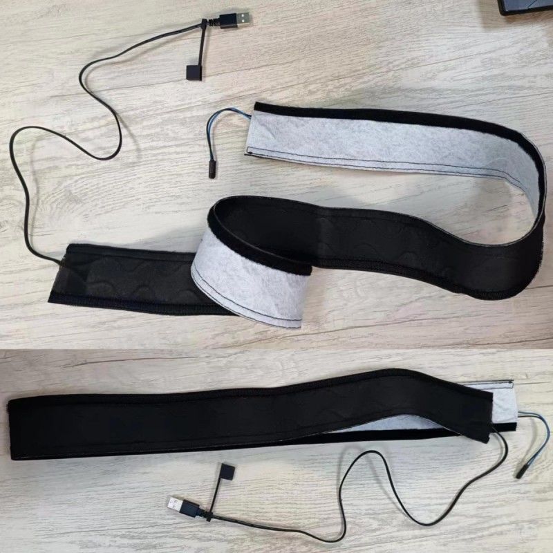 Black Spunlace Kain Custom Heating Pad dengan panjang kabel 50cm dan kontrol daya otomatis