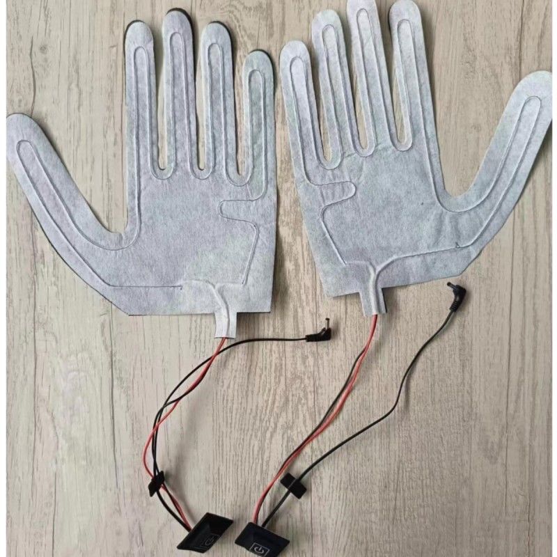 Custom 7.4V Heating Pad untuk sarung tangan dengan DC 3.5x1.35mm colokan