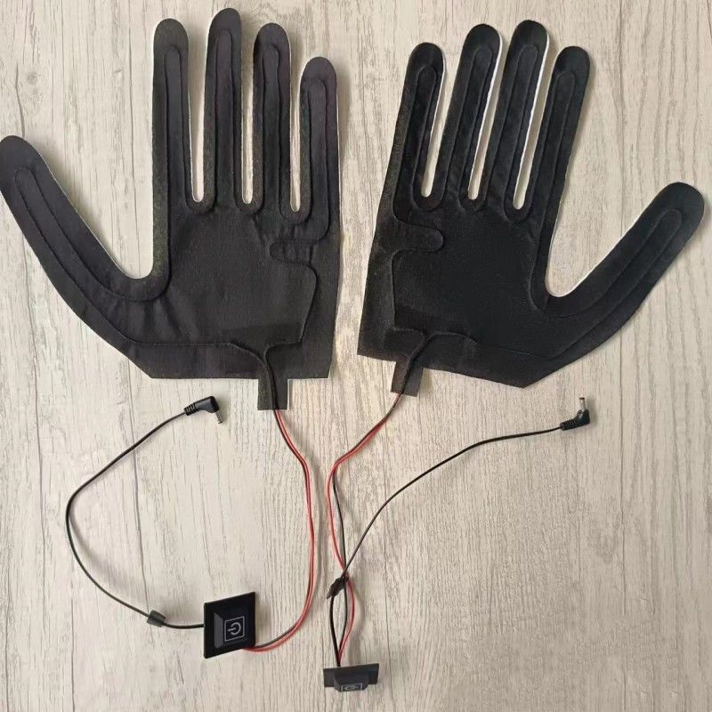 Custom 7.4V Heating Pad untuk sarung tangan dengan DC 3.5x1.35mm colokan