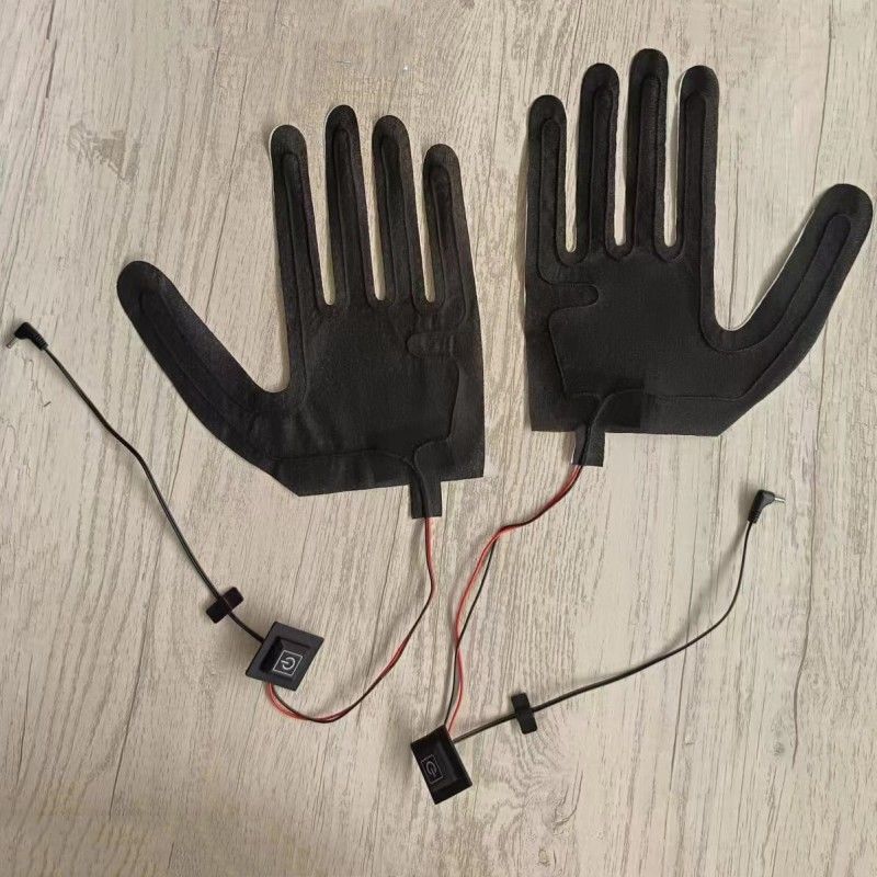 Custom 7.4V Heating Pad untuk sarung tangan dengan DC 3.5x1.35mm colokan