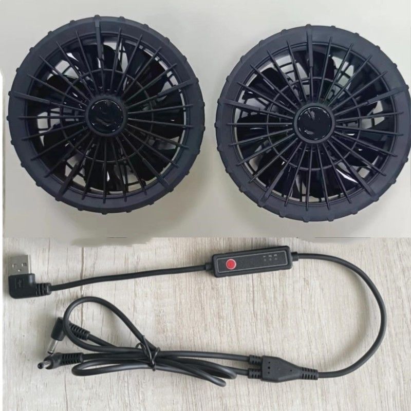 Diameter Luar 105mm 7 Rotary Vane Jacket Cooling Fan Untuk Pakaian Outdoor