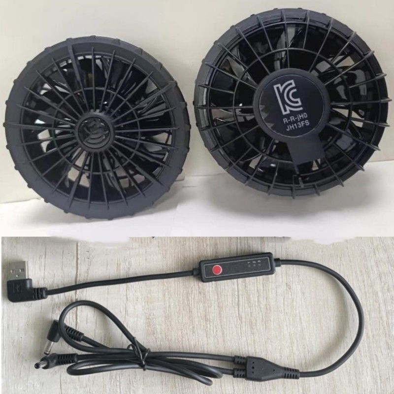 Diameter Luar 105mm 7 Rotary Vane Jacket Cooling Fan Untuk Pakaian Outdoor