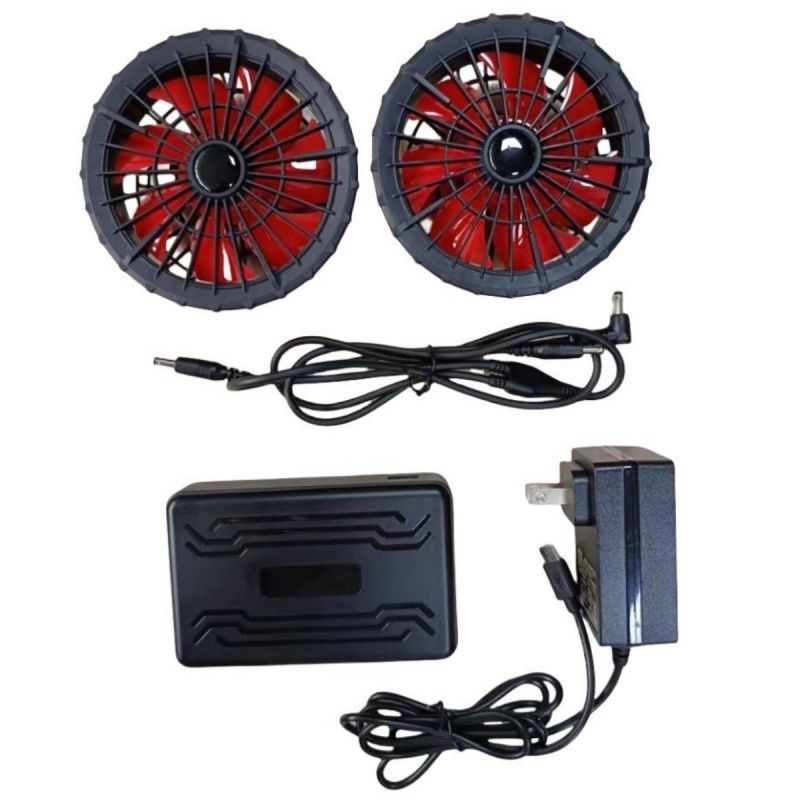 Set baterai kipas 19V 20000mAh Untuk musim panas Pendinginan Vest 12 jam waktu kerja