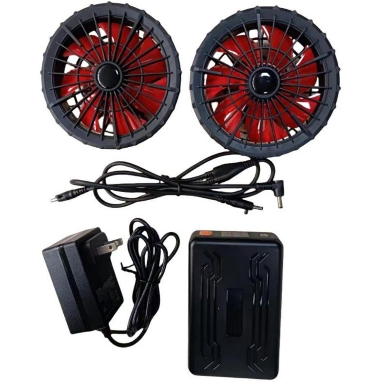 Set baterai kipas 19V 20000mAh Untuk musim panas Pendinginan Vest 12 jam waktu kerja