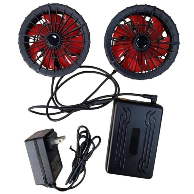 Set baterai kipas 19V 20000mAh Untuk musim panas Pendinginan Vest 12 jam waktu kerja