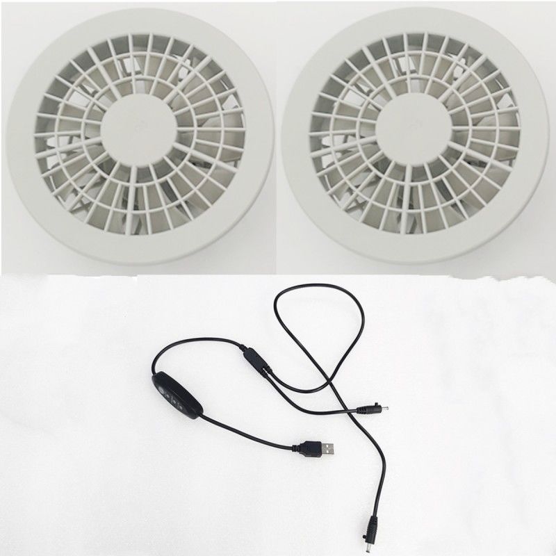 Tiga Tingkat Kecepatan Jaket Pendingin Fan 2 Piece Fan Untuk Musim Panas Pekerja Pria Setelan
