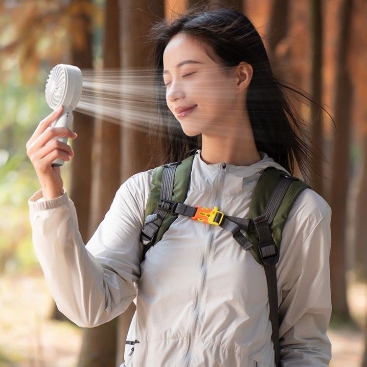 LED Digital Display Baterai Dioperasikan Fan Handheld Hang Neck Fan Fans Listrik Fans Handheld Lipat untuk perjalanan